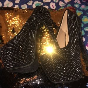 Black and Silver Pumps